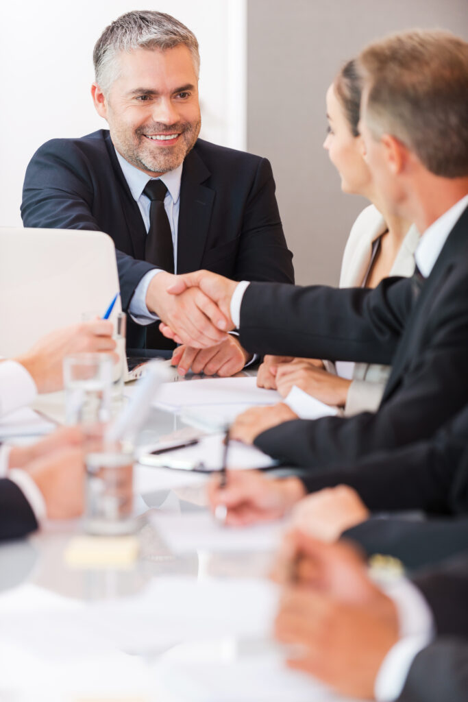business man shaking hand